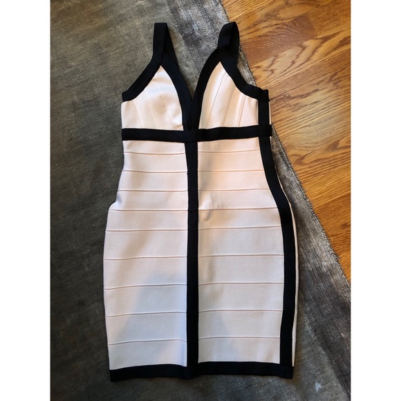 Black/Tan Bandage Dress - Picture 2 of 3